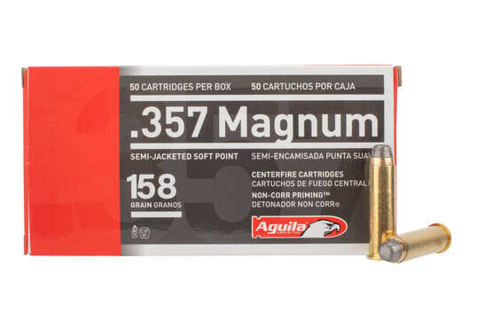 Aguila 357 Magnum Ammunition with 158 grain soft point bullet
